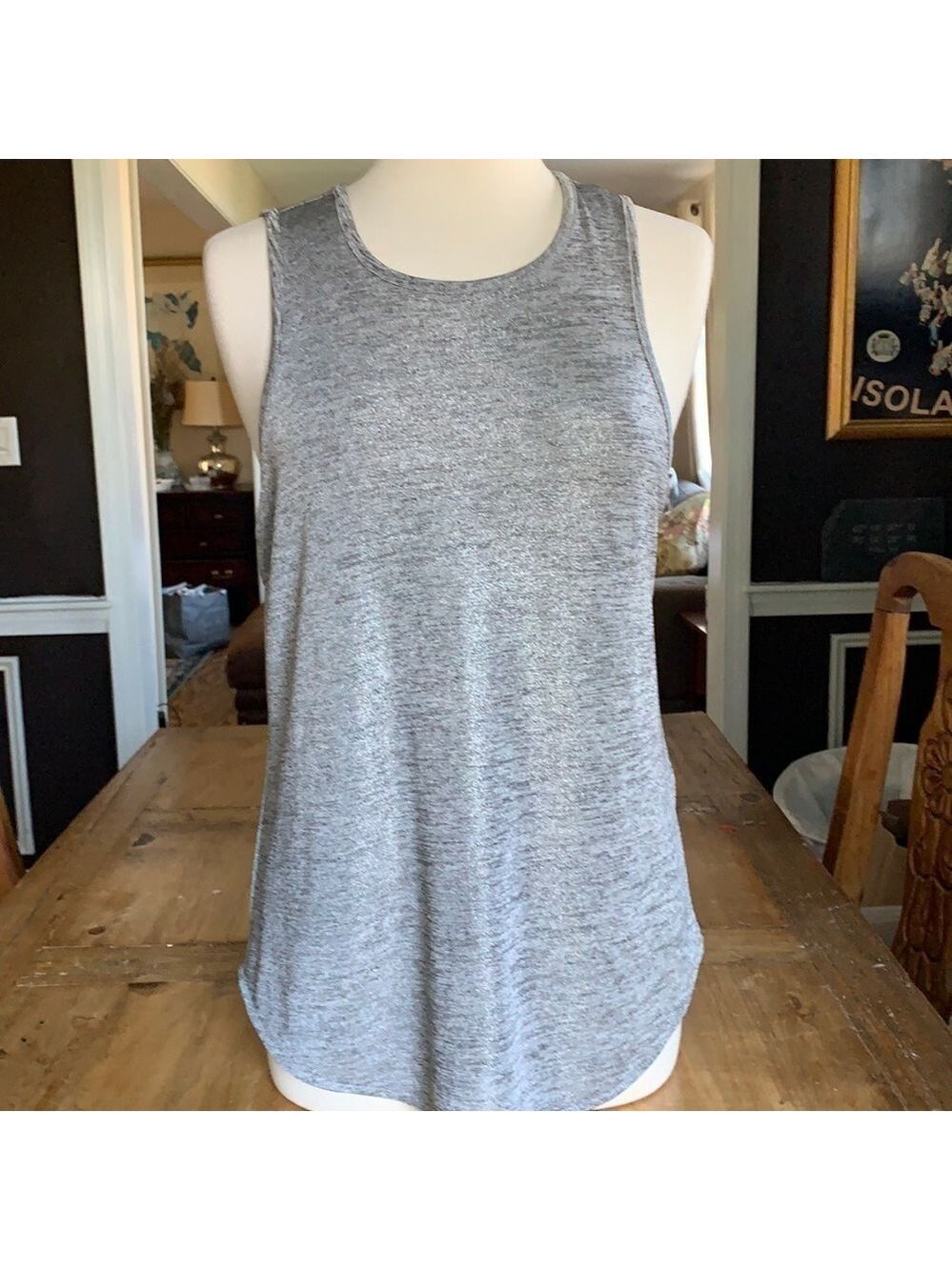 𝅺EUC Armani Exchange Silver Gray Shimmer Sleeveless Top Size M